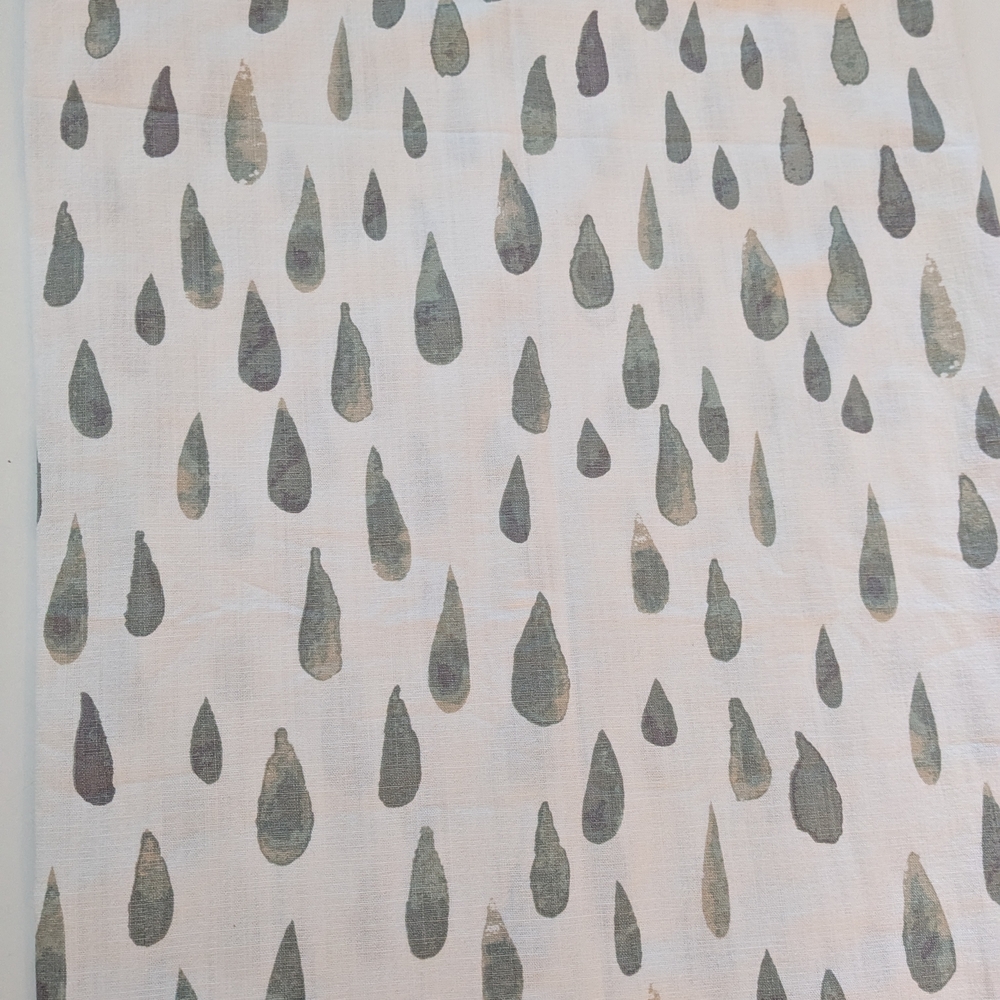Nate Berkus Watercolor Raindrop Shower Curtain Neutral Tones